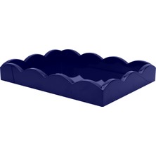 Addison Ross 11X8 Scalloped Tray Navy