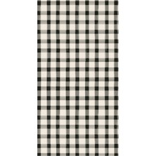 Hester & Cook Black Painted Check Guest Napkin Pack Of 16