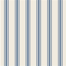 Hester & Cook Cornflower Blue Linen Stripe Cocktail Napkin - Pack Of 20