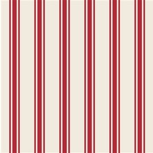 Hester & Cook Red Linen Stripe Cocktail Napkin - Pack Of 20