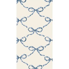 Hester & Cook Heirloom Blue Bow Guest Napkin - Pack Of 16