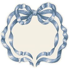 Hester & Cook Die-Cut Heirloom Blue Bow Placemat - 12 Sheets