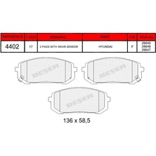 Bsr Fren Balata On Ikazlı Hyundaı Elantra 2021- / I20 - I30 2021- 58101AAA00