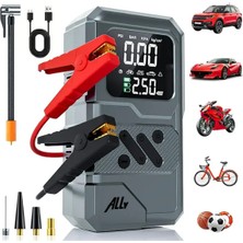 Ezere Mefa Ös   Taşınabilir Göstergeli Araç Lastik Şişirme Ve Starter Akü Takviye Seti