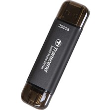 Transcend ESD310 Portable 256GB Siyah SSD USB Type-A, Type-C (TS256GESD310C)