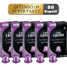 Cafe Crown 50'lİ Intenso Kapsül Kahve Nespresso Uyumlu Süper Paket ( Alüminyum Nespresso Uyumlu Kapsül Kahve )