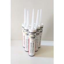118 Selant 5 Adet Beyaz Silikonize Mastik / Çekomastik 450 Gr.