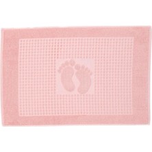 Özdilek Winter Paspas Pudra Renkli 50X70 cm Pamuklu Yumuşak Özellikli Ayak İzi Desenli