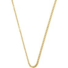 Altın Kaplama Çelik Curb Cable Zincir Kolye