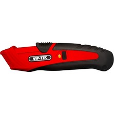 VIP-TEC VT875142 Güvenlikli Maket Bıçağı Metal 3 Kademeli Trapez