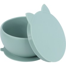 Pandish Vakum Tabanlı Silikon Kase Minty Greeny