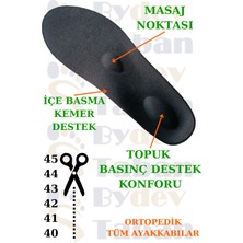 Özgürce Ortopedik Tabanlık, Düz ve Içe Basma Desteği, Masaj Noktalı Rahatlık