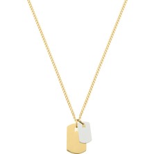 Altın Kaplama ve Gümüş Kaplama Çelik Plakalar Kolye