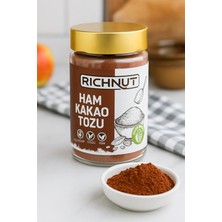 Richnut 140 gr Doğal Kakao Tozu - Katkı Maddesi İçermeyen, Yoğun Aromalı, Vegan ve Vejetaryen Uyumlu
