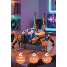 Xo Yengeç Tasarımlı RGB Işıklı 2500 mAh Bluetooth Kablosuz Mekanik Hoparlör (F52)