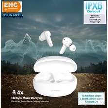 Ttec Bluetooth Kulaklık Beyaz Tws Airbeat Switch Kablosuz Kulaklık Enc Silikonlu Silikonsuz Kullan