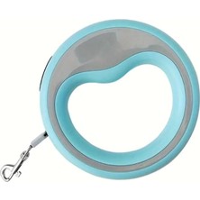 Braventa Collection Yuvarlak Şeritli Otomatik Köpek Gezdirme Tasması 2.5 Metre 20 kg Mavi