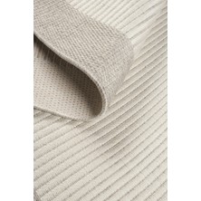 Estiva Home Krem-Gri Bordürlü Sisal Halı | Pamuk Taban, Kaymaz, Makinede Yıkanabilir