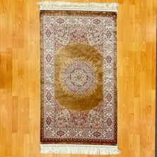 Mevlana Bazaar Lüks Mihraplı Madalyon Desenli 120 x 180 cm Ipek Halı