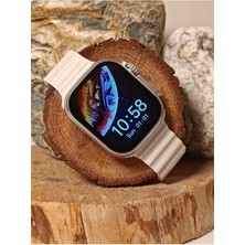 Normadia 2.09 Infinite Display T10 Ultra Akıllı Saat Beyaz ve Turuncu Kordon