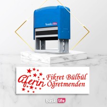 Baskı Life Aferin Mühür  Kaşe  Kitap Mührü Kitap Damgası Kişiye Özel Kaşe 627
