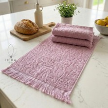 Hera Textile 3'lü Gülkurusu Pamuk El ve Mutfak Havlusu 30X50 cm
