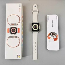 Normadia Titanium Gümüş Akıllı Saat, G8 Watch 8 Ultra Uyumu, Şık ve Fonksiyonel