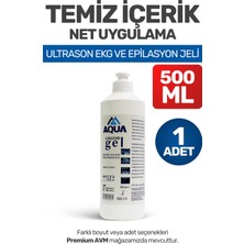 Aquamed Aqua 500 ml Ultrason Ekg ve Epilasyon Jeli | Cilt Dostu, Kokusuz, Hipoalerjenik