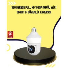 İlk El Grup Ieg™ 1080P Görüntü Kaliteli Wi-Fi Ampul Tipi Güvenlik Kamerası