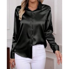 Stelol Kadın Uzun Kollu Saten Gömlek