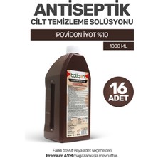 Batiqonix (16 Adet) 1000 ml Povidon Iyot Çözeltisi %10 | Antiseptik Cilt Temizleme Solüsyonu | Batikon