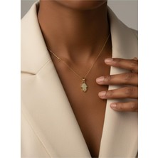 Altıncık 14 Ayar Altın Fatma Ana Eli Kolye