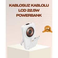 İlk El Grup Ieg™ Manyetik Kablosuz Powerbank 22.5W Hızlı Şarj LCD Ekranlı