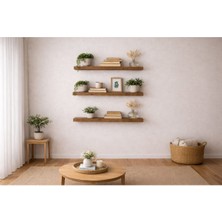 Mobilyacın 30 mm 3'lü Uçan Duvar Rafı Set Gizli Raf- Barok 15X40