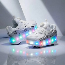 BURUNİ Buruni Kız Erkek Çocuk Patenli Işıklı Ayakkabı | Tekerlekli Spor Ayakkabı | LED Işıklı Çocuk Pateni