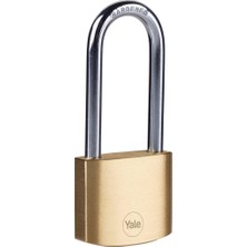 Astera Yale - 30MM Pirinç Asma Kilit (Uzun Halka) - Yüksek Koruma - Sertleştirilmiş Çelik Halka - Çift Kilitleme - 3 Anahtar, Sarı