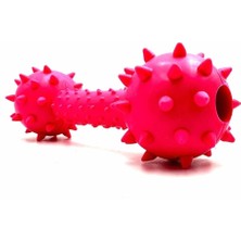 Hype Store Tasma Market Diş Kaşıma Tırtırlı Yüzey Zilli Dumbell Köpek Oyuncağı Mor