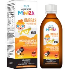 Zade Vital Miniza Omega 3 ve Yer Fıstığı 150 ml Şurup - Dezenfektan Hediyeli (%72 Alkol)