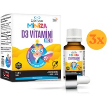 Zade Vital Miniza D3 Vitamini 400 Iu Damla 20 ml - 3 Adet (60 Ml)