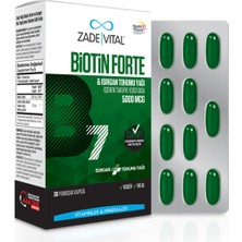 Zade Vital Biotin Forte 30 Kapsül - Dezenfektan Hediyeli (%72 Alkol)