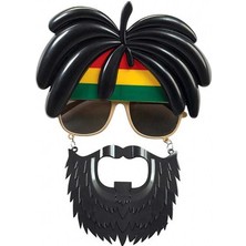 Pazarcan Rasta Peruklu Rasta Sakallı Bob Marley Bıyıklı Parti Gözlüğü 27X18 cm