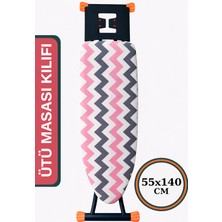 Asev Home Ütü Masası Kılıfı Büyük Boy Ipli Stoperli Keçeli Kılıfı Örtüsü Bezi 55X140CM Pinklana