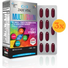 Zade Vital Multivitamin 30 Kapsül - 3 Adet (90 Kapsül)