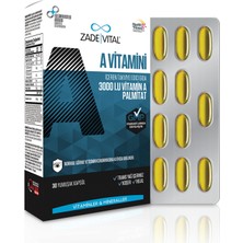 Zade Vital A Vitamini 30 Kapsül - Dezenfektan Hediyeli (%72 Alkol)