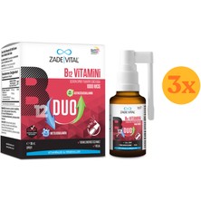 Zade Vital Vitamin B12 Duo 1000 Mcg Sprey 10 ml - 3 Adet (30 Ml)