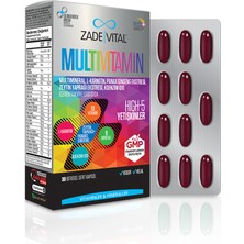 Zade Vital Multivitamin 30 Kapsül - Dezenfektan Hediyeli (%72 Alkol)