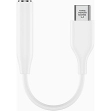 Hype Store Ayex Type-C Için 3.5mm Aux, Kulaklık ve Mikrofon Adaptörü, Beyz, Telefonlar ile Uyumlu