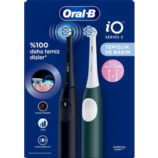 Hype Store Oral-B Io 2 Şarjlı Diş Fırçası Seti 2'li - Gece Siyahı/yeşil