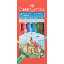 Hype Store Faber-Castell Karton Renkli Boya Kalemi, 12 Renk, Yumuşak ve Canlı Renkler, Kolay Açılır, Kırılmaya