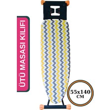 Asev Home Ütü Masası Kılıfı Büyük Boy Ipli Stoperli Keçeli Kılıfı Örtüsü Bezi 55X140CM Lidyana